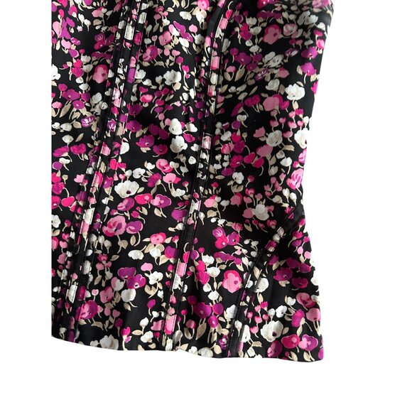 WHITE HOUSE BLACK MARKET WHBM Floral Belted Corset Top Size 6 - Picture 7 of 8